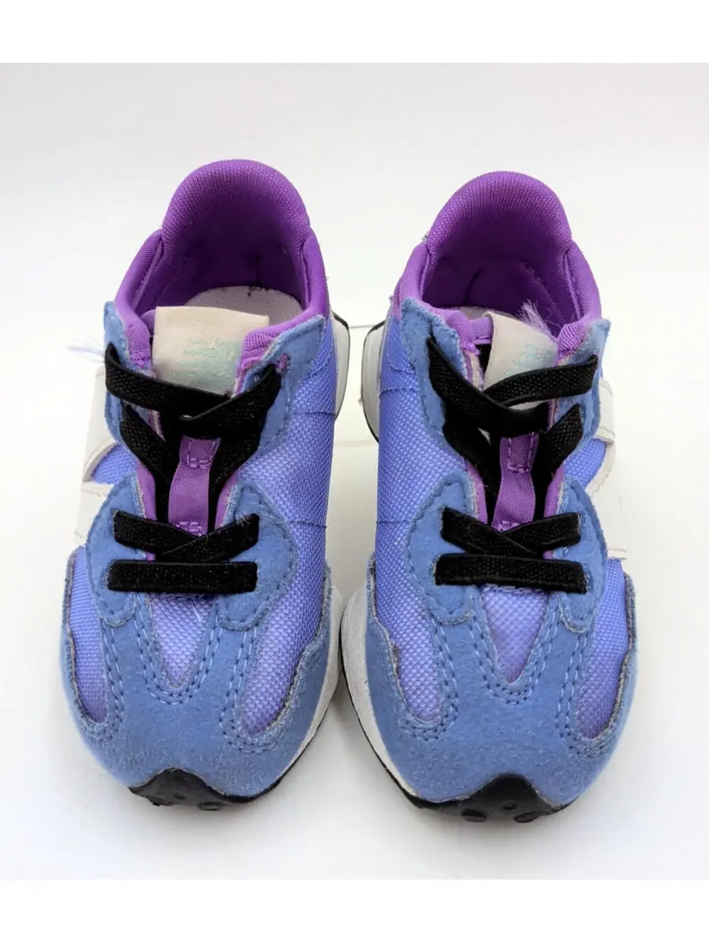 New Balance 327 Infant/Toddler Shoes SZ 5, Violet/Blue Dalmatian - Picture 3 of 9